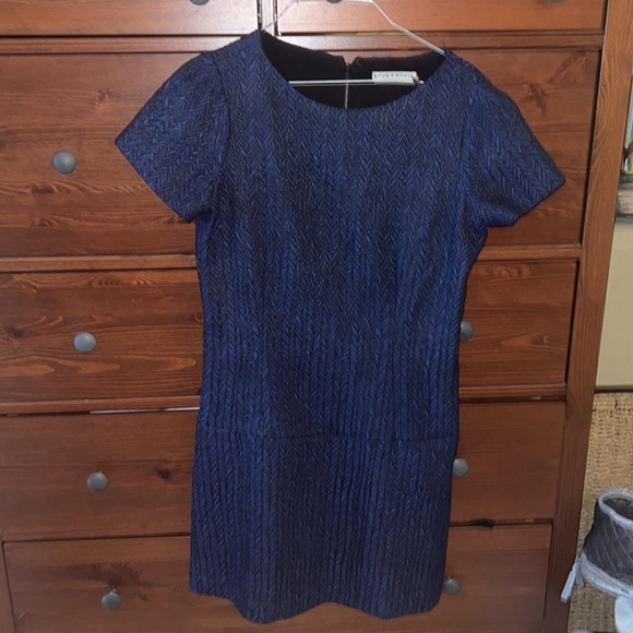 Alice & Olivia blue / black shift dress - Picture 2 of 4
